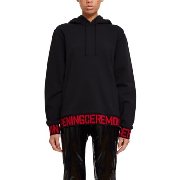 opening ceremony elastic logo hoodie